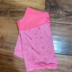Pink spandex shorts